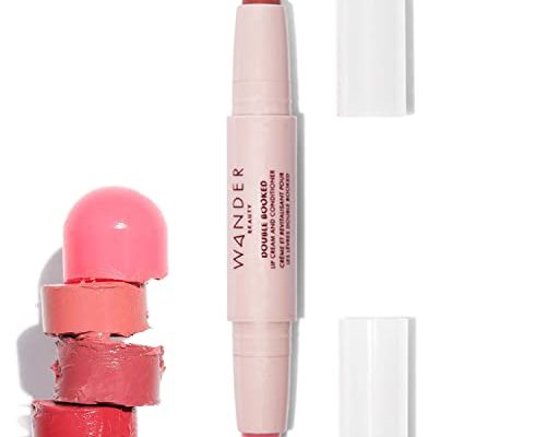 Wander Beauty Vegan Lip Balm & Natural Lip Tint - Double Booked Lip Cream & Conditioner - Vegan Tinted Lip Balm For Dry Cracked Lips. Bee Free, Petrolatum Free, Cruelty Free, Paraben Free, Gluten Free and Mineral Oil Free - Boss Babe/In The Clear