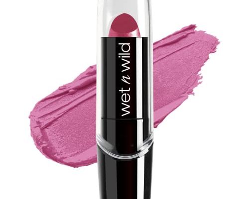 wet n wild Silk Finish Lipstick| Hydrating Lip Color| Rich Buildable Color| Light Berry Frost Pink