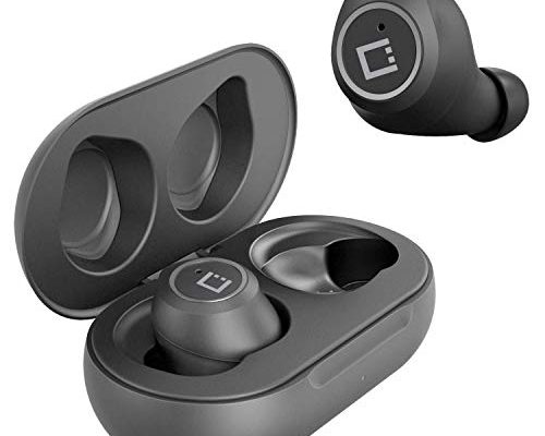 Wireless V5 Bluetooth Earbuds Compatible with LG Realm with Charging case for in Ear Headphones. (V5.0 Black)