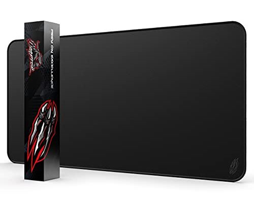 Wraptor World's Largest Gaming Mouse Pad Extended Large XXXL Black 48x24 with Stitched Edges 3XL - Laptop, Computer & PC Desk Mat - Nonslip (3XL)