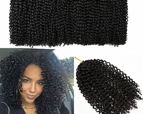 10 Inch Short Passion Twist Hair 8 Bundles Kinky Curly Crochet Hair for Black Women Curly Braiding Hair Crochet Braids Hair (8Bundles10 Inch, 1B#)