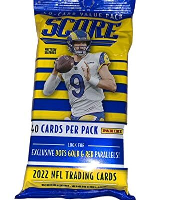 2022 Score Football Trading Cards Cello Value Fat Pack (40 Cards)