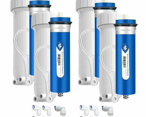 400 GPD RO Membrane with Housing Set, Reverse Osmosis Membrane and 1812/2012 Housing for Maple Syrup DIY and Aquarium Water Systems (4 Pack)