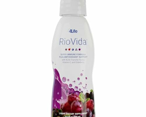 4Life Transfer Factor RioVida Tri-Factor Formula - Liquid Immune System and Antioxidant Support with Vitamin C, Elderberry, Blueberry, and Acai - Single Pack