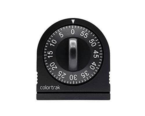 60 Minute Wind Up Timer, Visual Mechanical Timer, from 0 to 60 Minutes, for Kitchen, Hair Color Processing, Tanning Time, Kids' Home and Classroom Activities or Timeouts, Black