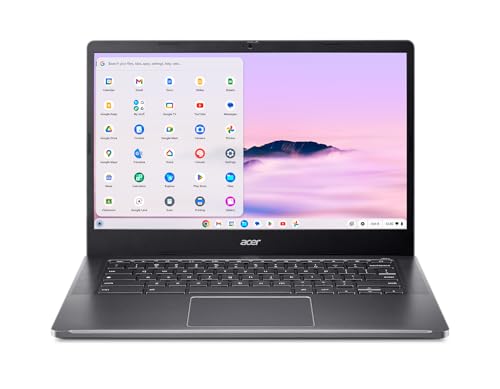 acer Chromebook Plus 514 Laptop with Google AI – 14" Full HD 1920 x 1080 IPS Touch Display | Intel Core i3-N305 | 8GB LPDDR5 | 128GB SSD | Wi-Fi 6E | FHD Camera | Chrome OS | CB514-4HT-375Z