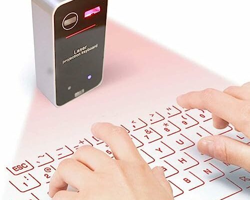 AGS Wireless Laser Projection Bluetooth Virtual Keyboard for Iphone, Ipad, Smartphone and Tablets