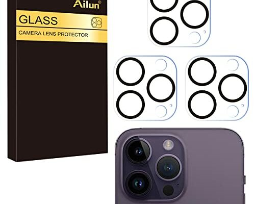 Ailun 3 Pack Camera Lens Protector for iPhone 14 Pro 6.1" ＆ iPhone 14 Pro Max 6.7",Tempered Glass,9H Hardness,Ultra HD,Anti-Scratch,Easy to Install,Case Friendly [Does not Affect Night Shots]