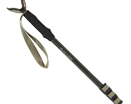 Allen Company Monopod Shooting Stick and Gun Rest - Versatile Hunting Accessories with Adjustable Height - Aluminium,Black