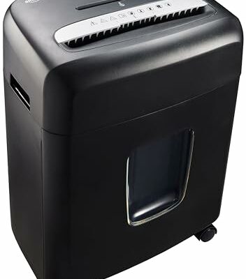 Amazon Basics Micro Cut Paper Shredder, CD, and Credit Card Shredder, 8 Sheet (New Model), Black