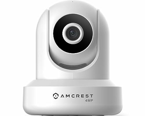 Amcrest 4MP ProHD Indoor WiFi, Security IP Camera with Pan/Tilt, Two-Way Audio, Night Vision, Remote Viewing, 4-Megapixel @30FPS, Wide 90° FOV, IP4M-1041W (White)