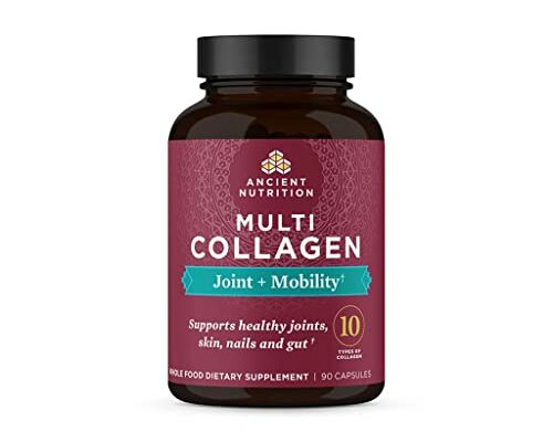 Ancient Nutrition Collagen Pills for Joint Support, Multi Collagen Capsules 90 Ct, Joint + Mobility, Supports Joints, Skin & Nails, Exercise Recovery, Paleo and Keto Friendly, Gluten Free