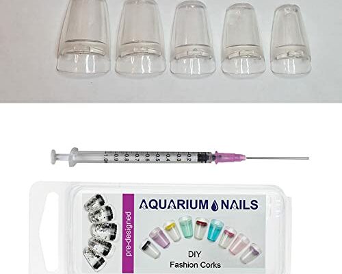 Aquarium Nails False Nail Tips (Clear Nail with Clear Cork)