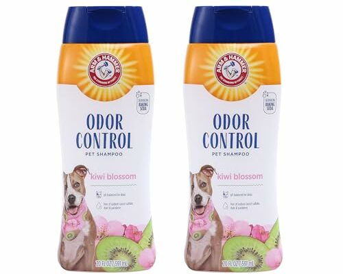 Arm & Hammer for Pets Super Deodorizing Shampoo for Dogs | Best Odor Eliminating Dog Shampoo | Great for All Dogs & Puppies, Fresh Kiwi Blossom Scent, 20 oz, 2-Pack