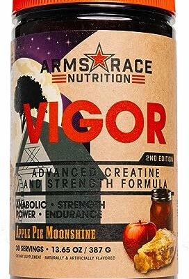 Arms Race Nutrition VIGOR 2nd Edition Advanced Creatine and Strength Formula, 30 Servings (Apple Pie Moonshine)