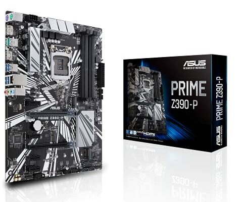 ASUS Prime Z390-P LGA1151 (Intel 8th and 9th Gen) ATX Motherboard for Cryptocurrency Mining(BTC) with above 4G Decoding, 6xPCIe Slot and USB 3.1 Gen2