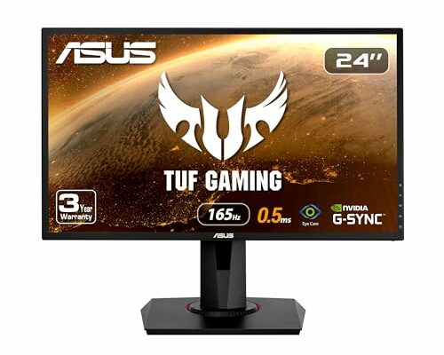 ASUS VG248QG 24" G-SYNC Gaming Monitor 165Hz 1080p 0.5ms Eye Care with DP HDMI DVI,Black