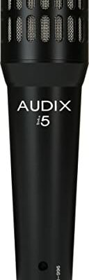 AUDIX i5 Dynamic Instrument Microphone: Pro Snare Mic/Guitar Amp Microphone - Black