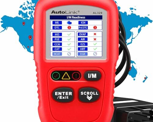 Autel AutoLink AL329(Upgraded Ver. of AL319/MS309) Code Reader with AutoVin, One-Click I/M Readiness Smog Check, OBDII Scan with Live Data, DTC Lookup, Engine Fault OBD2 Diagnostic Tool