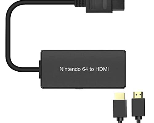 Azduou N64 to HDMI Converter Converts N64 Game Console Video Signal to HDMI Signal Easily Connect The Game Console to HDTV Adapter/Converter（Support N64，SNES，SFC，NGC）