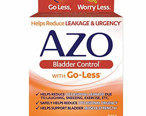 AZO Bladder Control with Go-Less Daily Supplement | Helps Reduce Occasional Urgency, leakage due to laughing, sneezing and exercise††† | 72 Capsules