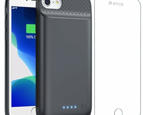 Battery Case for iPhone 8/7/6s/6/SE (2022/2020),Powerful 7000mAh Strong Slim Portable Protective Charging Case, Rechargeable Extended Battery Charger Case for iPhone 8/7/6s/6/SE (2022/2020) (4.7 Inch)