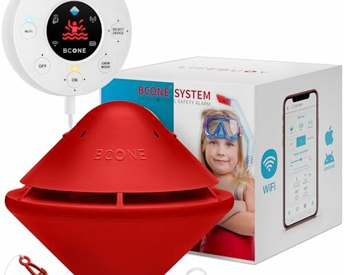 BCONE® System Pool Alarm by Lifebuoy® | Certified ASTM F2208 Floating Pool Alarm | Loud Pool Safety Alarms on Home & Pool Units | Connects to Alexa | Pool Alarms for Inground Pools and above-Ground