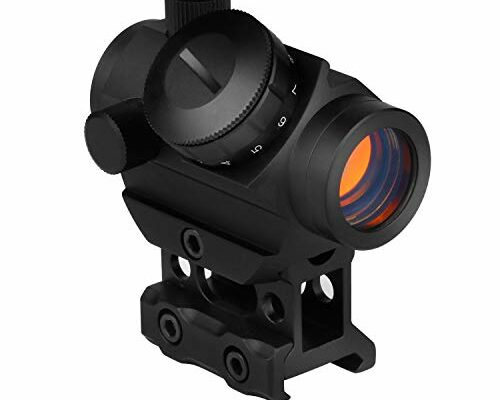 Beileshi Red Dot Sight, 4 MOA Compact Red Dot Gun Sight Rifle Scope with 1 inch Riser Mount (Black Color)