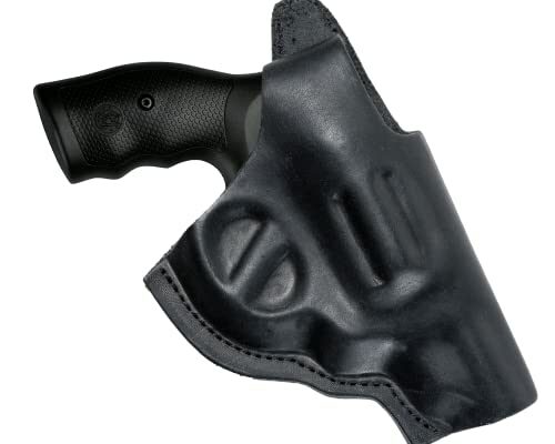 BELEON Leather Revolver Holster - OWB Most .38 Special Holster - Fits for Ruger LCR, LCRx, SP101 | S&W Bodyguard 38 Special, M&P 340 | Taurus 85, 605, 856 and Other Snub Nose Revolvers