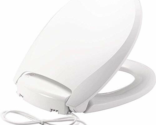 BEMIS Radiance Heated Night Light Toilet Seat will Slow Close and Never Loosen, ROUND, Long Lasting Plastic, White, H900NL 000