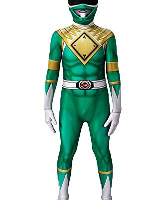 BFWMTPB Kid’s Halloween Cosplay Costume Superhero Jumpsuit Dress Up Polyester Zentai, Green S