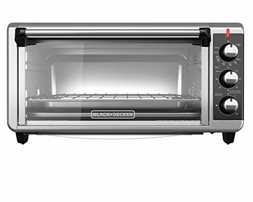 BLACK+DECKER 8-Slice Extra Wide Convection Toaster Oven, TO3250XSB, Fits 9"x13" Oven Pans and 12" Pizza, Stainless Steel/Black