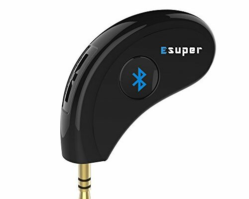 Bluetooth Receiver / Hands-free Car Kit, Esuper Portable 3.5mm Bluetooth Aux Adapter Wireless Music Streaming for Home, Car Audio System, Headphone, Speaker( Bluetooth 4.2,A2DP,40feet Bluetooth Range)