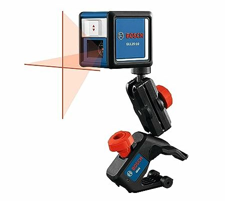 BOSCH GLL25-10 30 Ft Self-Leveling Cross-Line Laser, Includes 2 AAA Batteries & Flexible Mounting Device