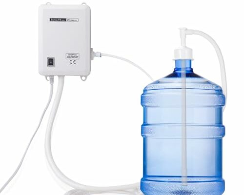 Bottled Water Dispenser Pump System - 20ft 110V AC US Plug Water Dispensing Pump with Single Inlet - Compatible Use with Coffee/Tea Machines, Water Dispensers, Refrigerators, Ice Makers