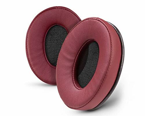 Brainwavz ProStock ATH M50X Upgraded Earpads, Improves Comfort & Style Without Changing The Sound - Ear Pad Designed for ATH-M50X M50BTX M20X M30X M40X Headphones, Vegan Leather (Dark Red)