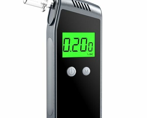 Breathalyzer,Portable Alcohol Tester with USB Rechargeable,Professional-Grade Accuracy Breathalyzer with LCD Digital Display(10 Mouthpieces)