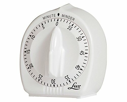 Browne Foodservice Lux Minute Minder Timer Mechanical White with Black Markings 60 Min