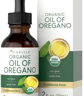 Carlyle Organic Oil of Oregano | 2 fl oz Liquid | Vegan | Non-GMO, Gluten Free Drops