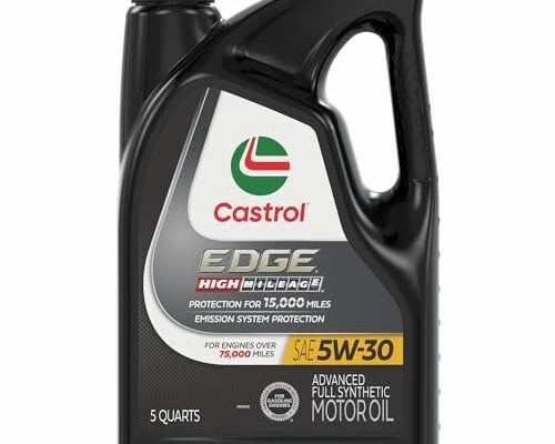 Castrol Edge High Mileage 5W-30 Advanced Full Synthetic Motor Oil, 5 Quarts