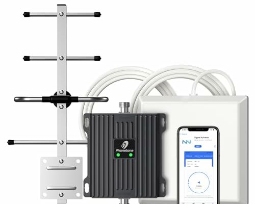 Cell Phone Signal Booster for Verizon and AT&T | Up to 4,500 Sq Ft | Boost 4G LTE 5G Signal on Band 12/13/17 | 65dB Dual Band Cellular Repeater with High Gain Antennas | FCC Approved