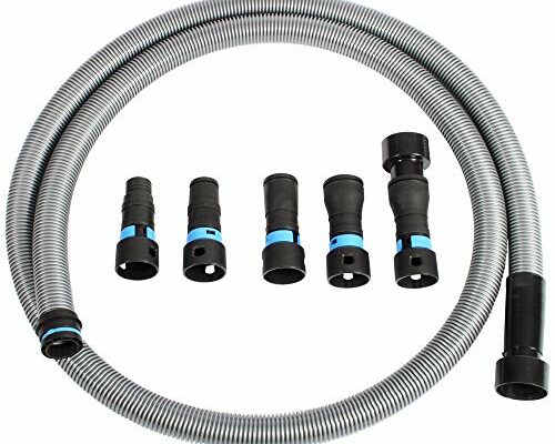 Cen-Tec Systems 94698 Quick Click 10 Ft. Hose for Home and Shop Vacuums with Expanded Multi-Brand Power Tool Adapter Set for Dust Collection