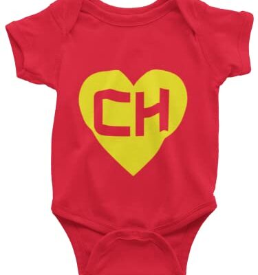 Chapulin Colorado Bodysuits CH Baby Shirt Chespirito Chavo del Ocho No Contaban (6 Months) Red