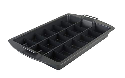 Chicago Metallic Professional Slice Solutions Brownie Pan, 9-Inch-by-13-Inch - , Dark Gray