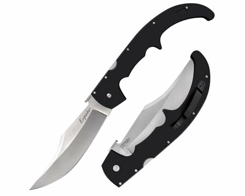 Cold Steel, G-10 Folding Knife, X-Large Espada, 7 1/2" stonewashed Blade, Ambidextrous Stainless Pocket/Belt Clip