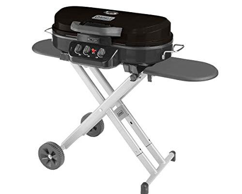 Coleman RoadTrip 285 Portable Stand-Up Propane Grill, Gas Grill with 3 Adjustable Burners & Instastart Push-Button Ignition; Great for Camping, Tailgating, BBQ, Parties, Backyard, Patio & More