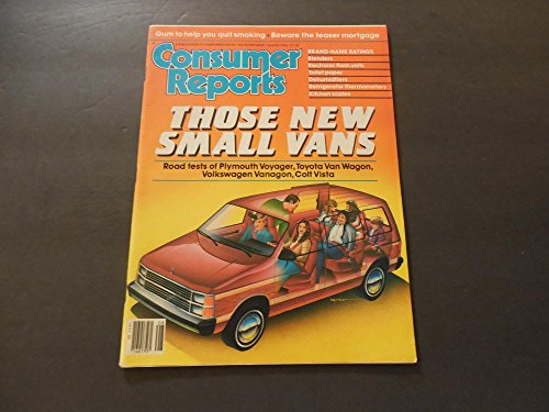 Consumer Reports Aug 1984 New Small Vans (Gasp); Toilet Paper