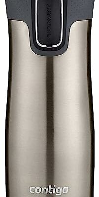 Contigo West Loop Stainless Steel Travel Mug with AUTOSEAL Lid, 16oz., Stainless Steel/Black