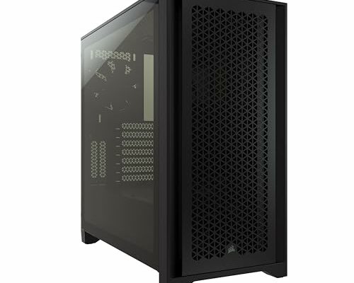 CORSAIR 4000D AIRFLOW Tempered Glass Mid-Tower ATX Case - High-Airflow - Cable Management System - Spacious Interior - Two Included 120 mm Fans - Black