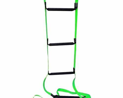 CRAYZA Emergency Fire Escape Ladder, 10 Feet Portable Safety Rope Ladder with 2 Hooks Homes Multi-use for Kids and Adults